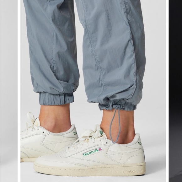 Fabletics Grey Ultra High Waisted Piped Nylon Pants - Picture 2 of 6